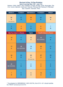 AB SCHEDULE STARTING MAY 10